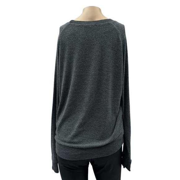 Junk Food "Its A Party In The USA" Graphic Sweatshirt Long Sleeve Gray Women XS - Picture 2 of 9